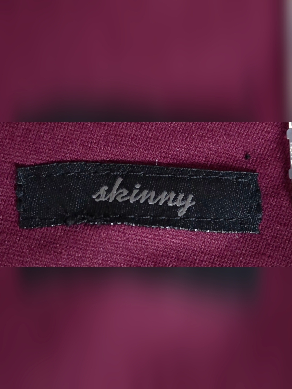 Seven7 Burgundy Skinny Pants Low Rise Stretch Jeans 4P Petite - Picture 14 of 15